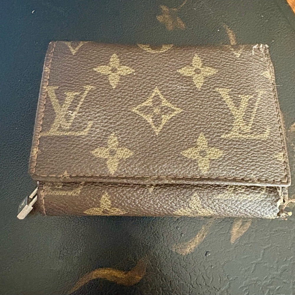 Vintage trifold Louis Vuitton Tan Leather